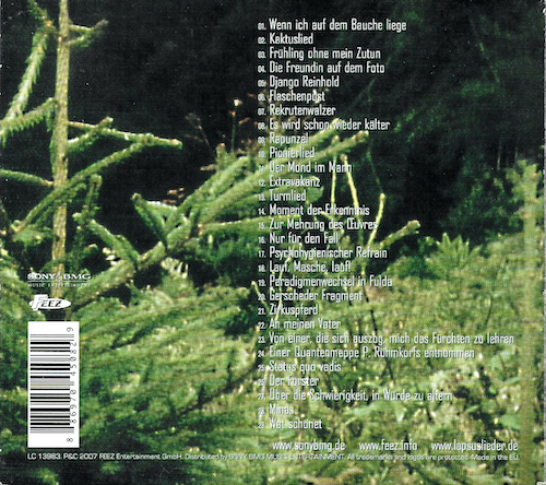 Cover CD Lapsuslieder 2 Rückseite